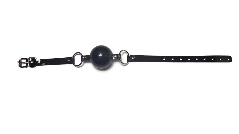 Limited Series 60 mm Red/Black silicon ball gag with PVC strap