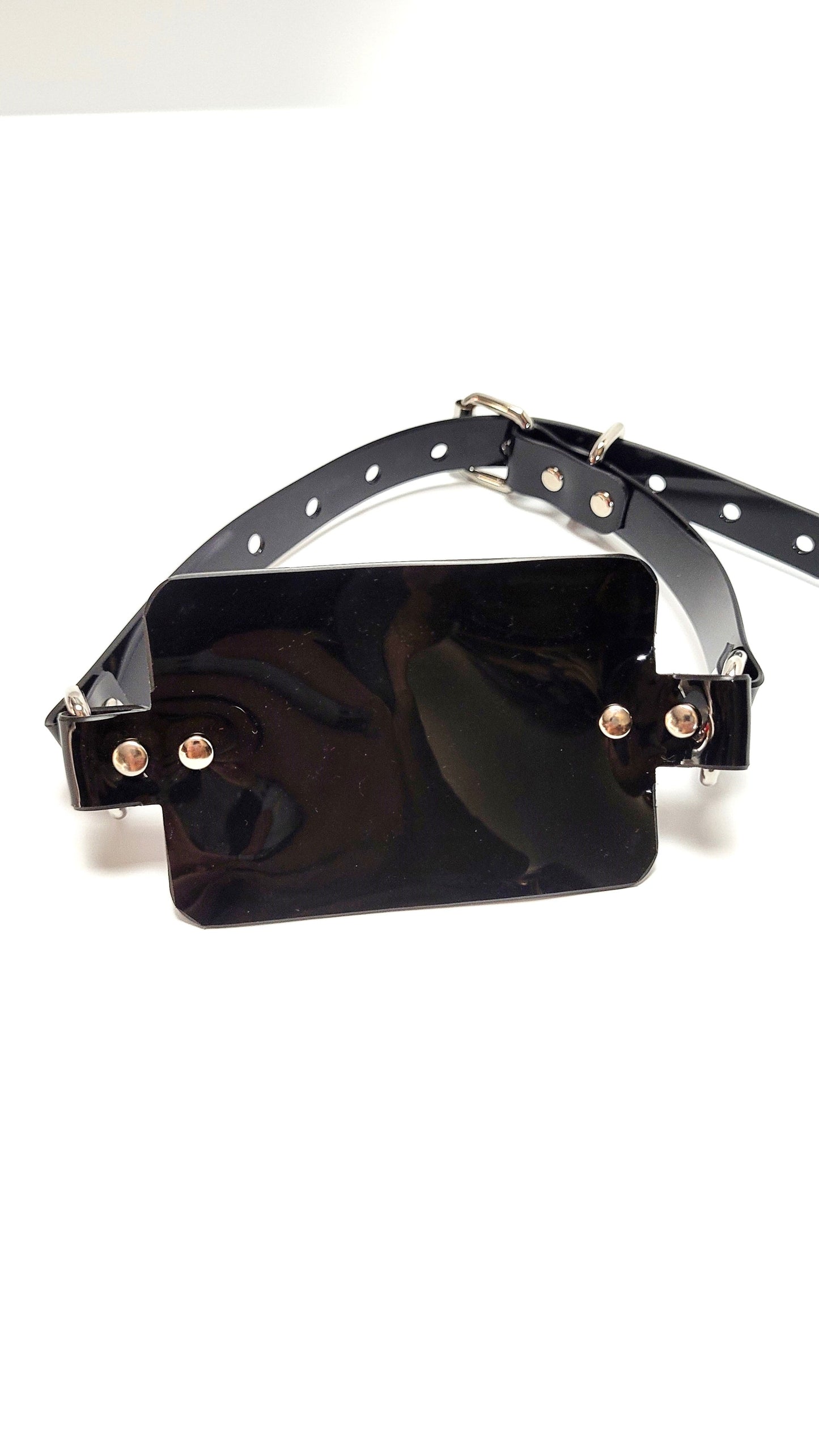 Penis Panel Gag Black PVC