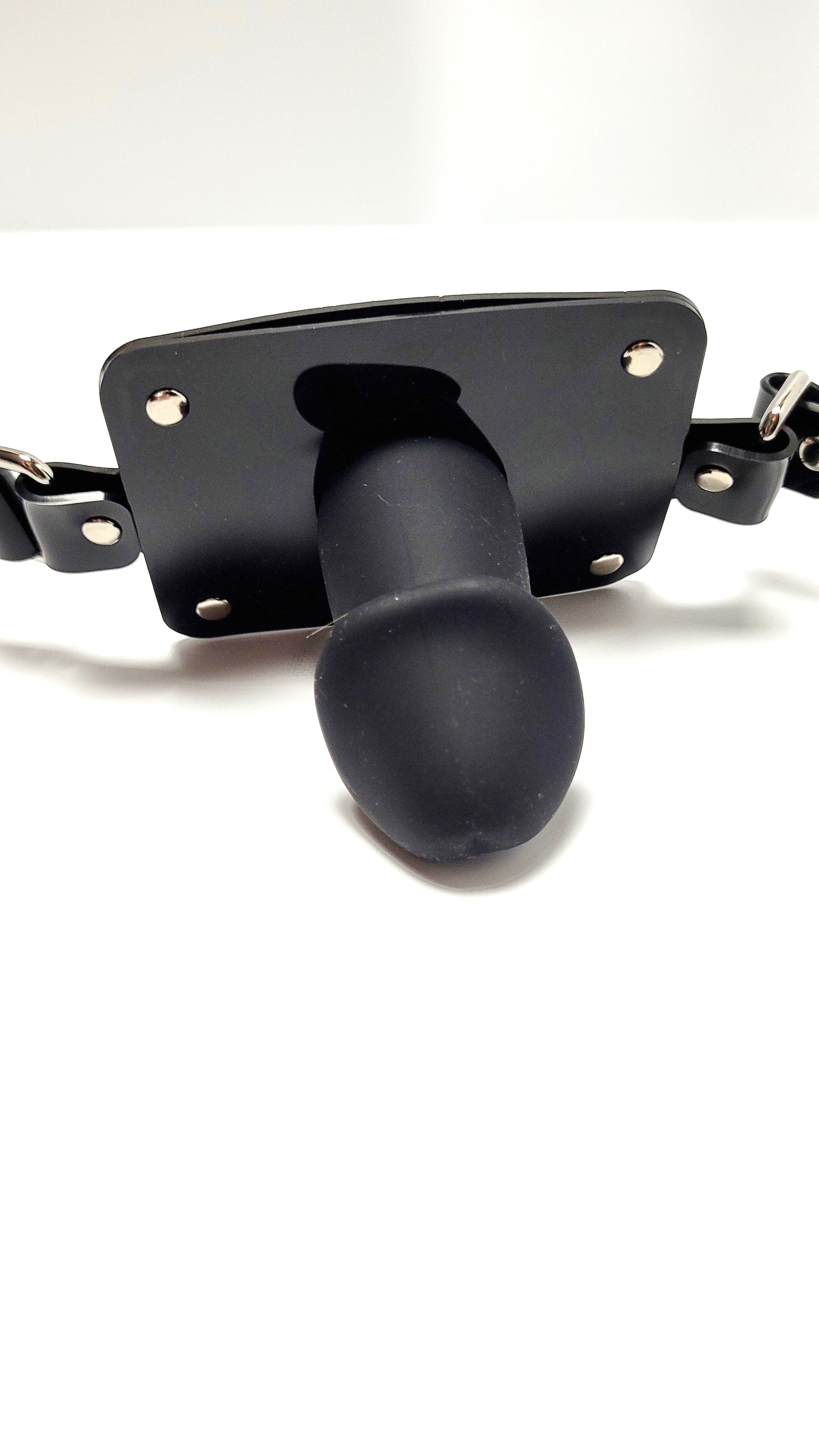 Penis Panel Gag Black PVC