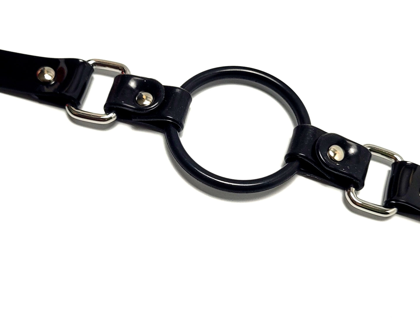 Huge Ring gag with PVC Strap -Lockable -Vegan
