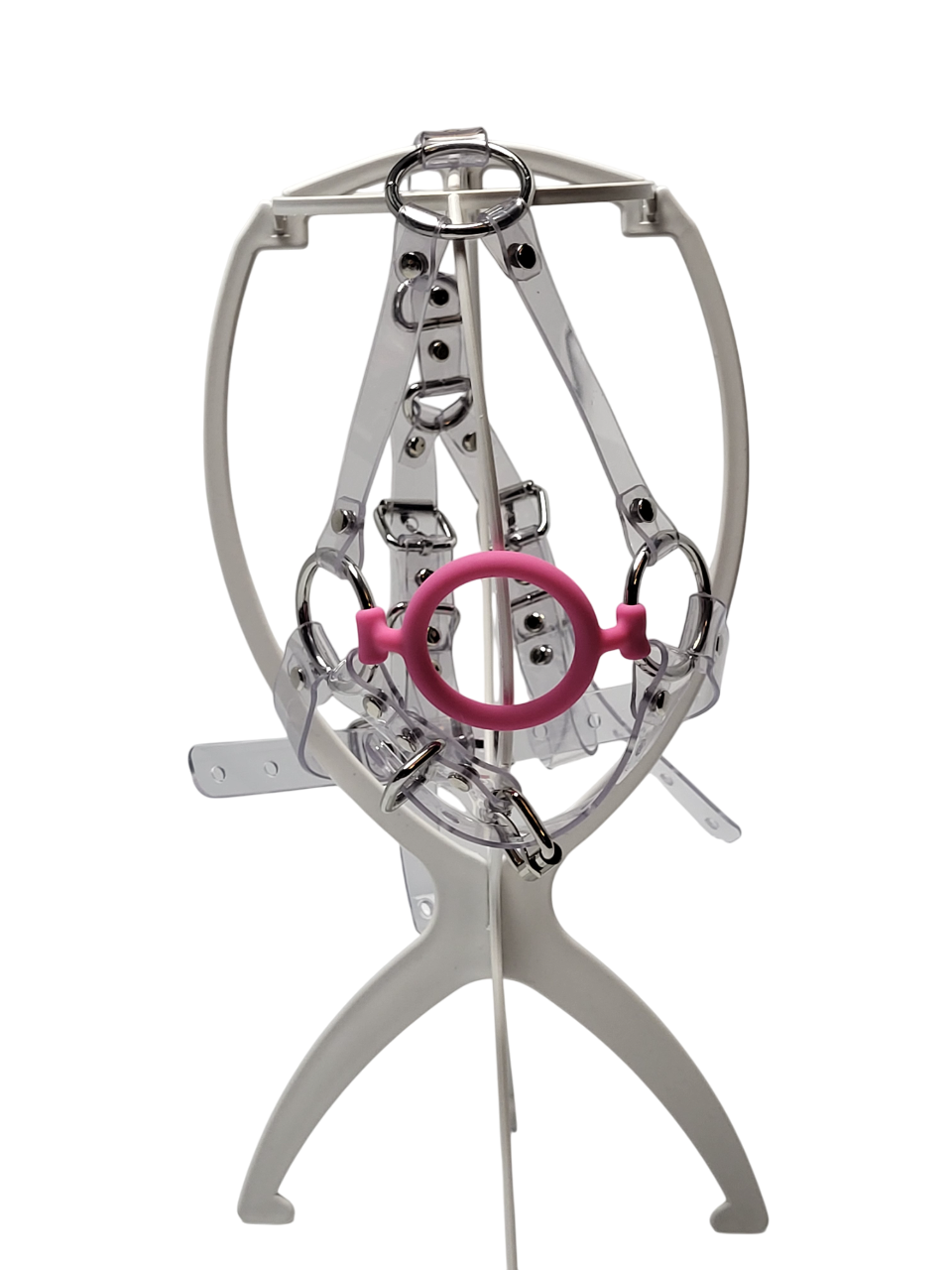 Harness Pink Ringgag PVC -Lockable -Vegan