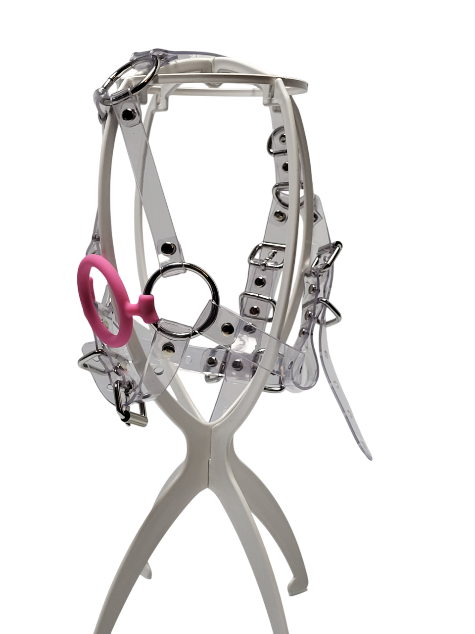 Harness Pink Ringgag PVC -Lockable -Vegan