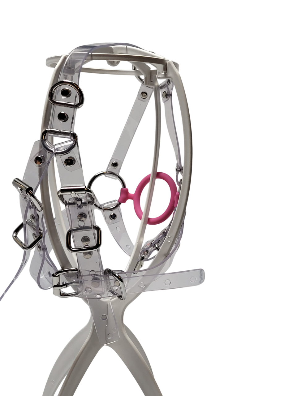 Harness Pink Ringgag PVC -Lockable -Vegan