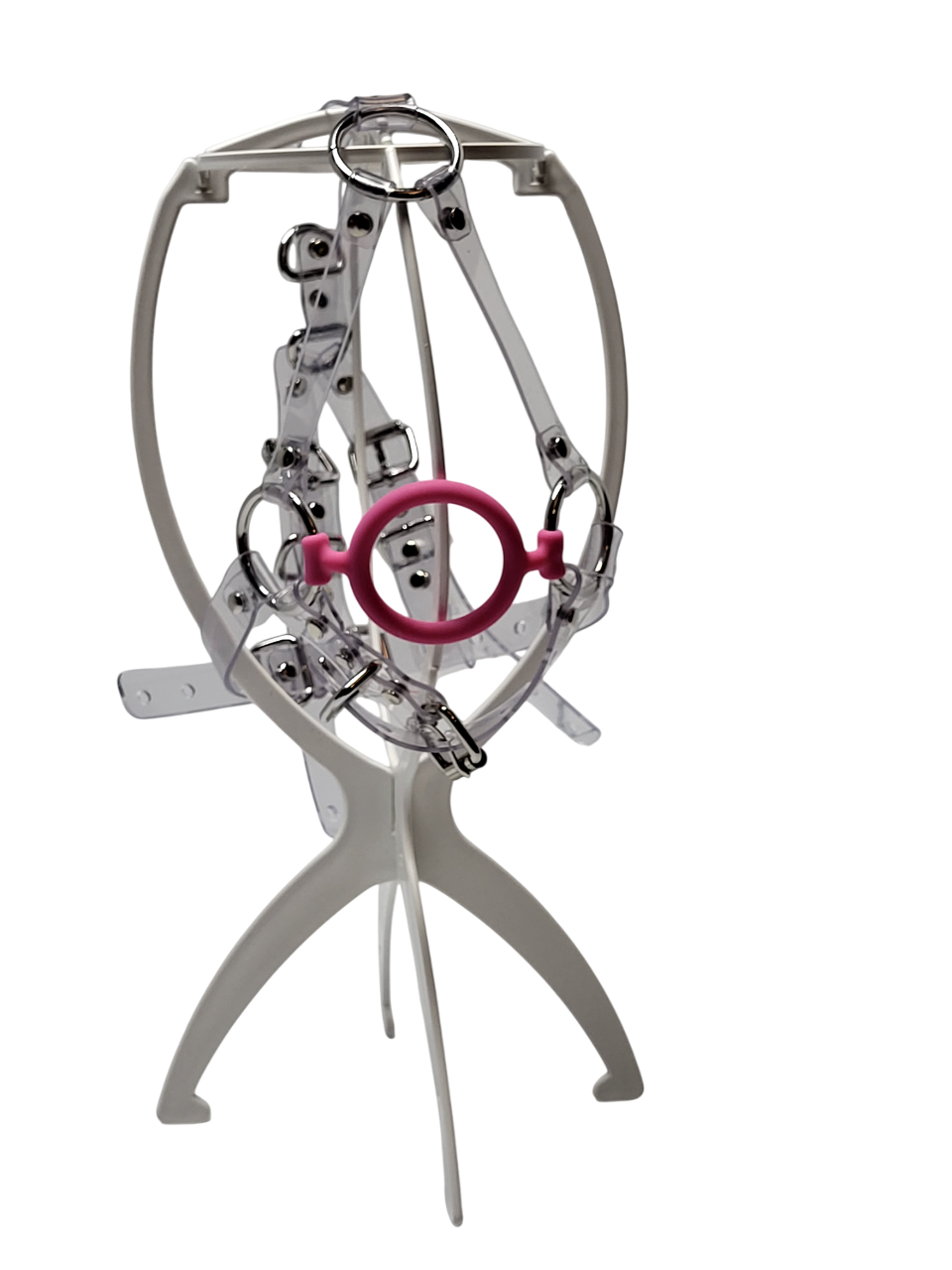 Harness Pink Ringgag PVC -Lockable -Vegan