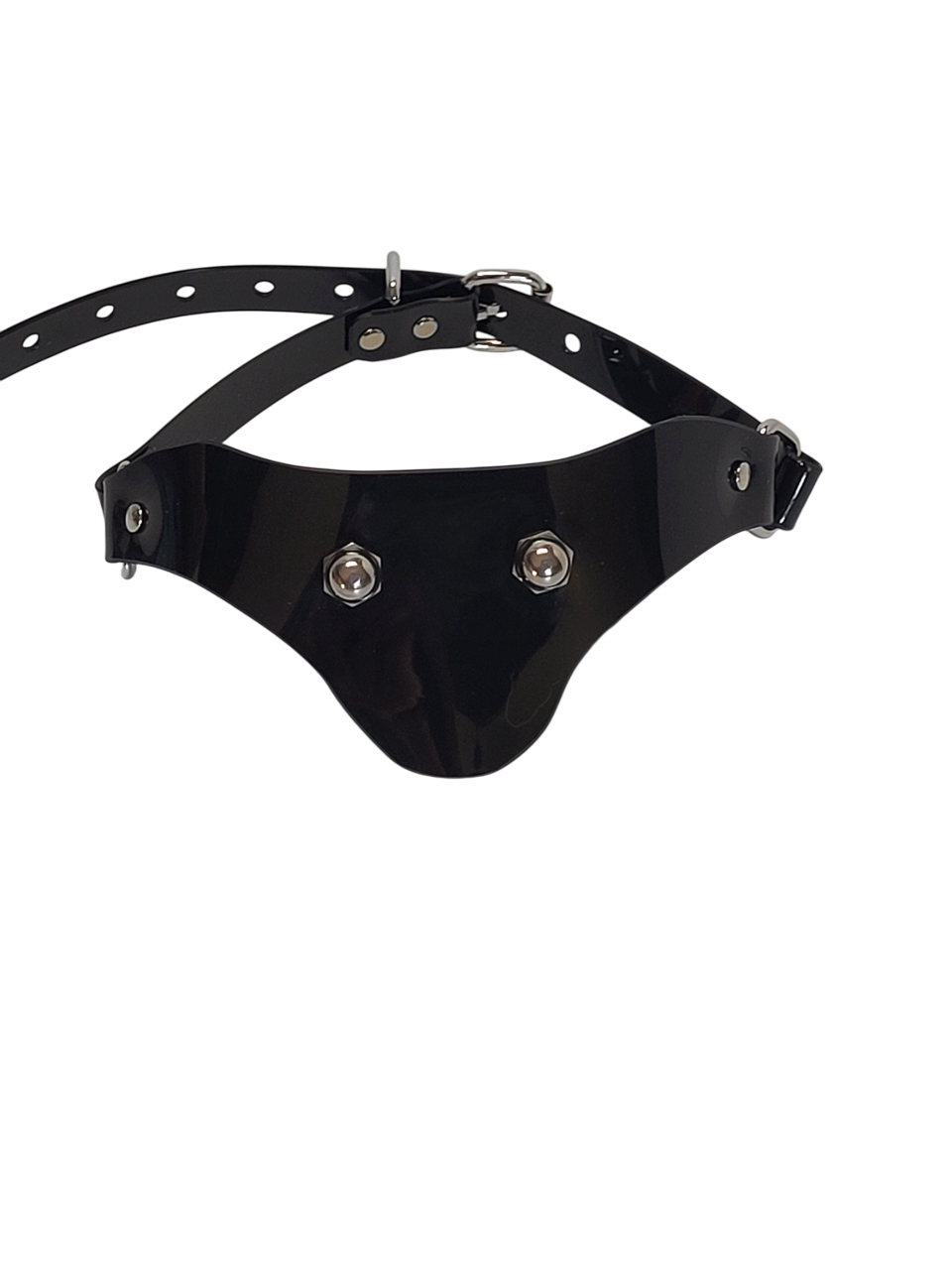 U Shape Panel Gag in black PVC