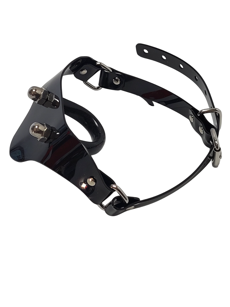 U Shape Panel Gag in black PVC