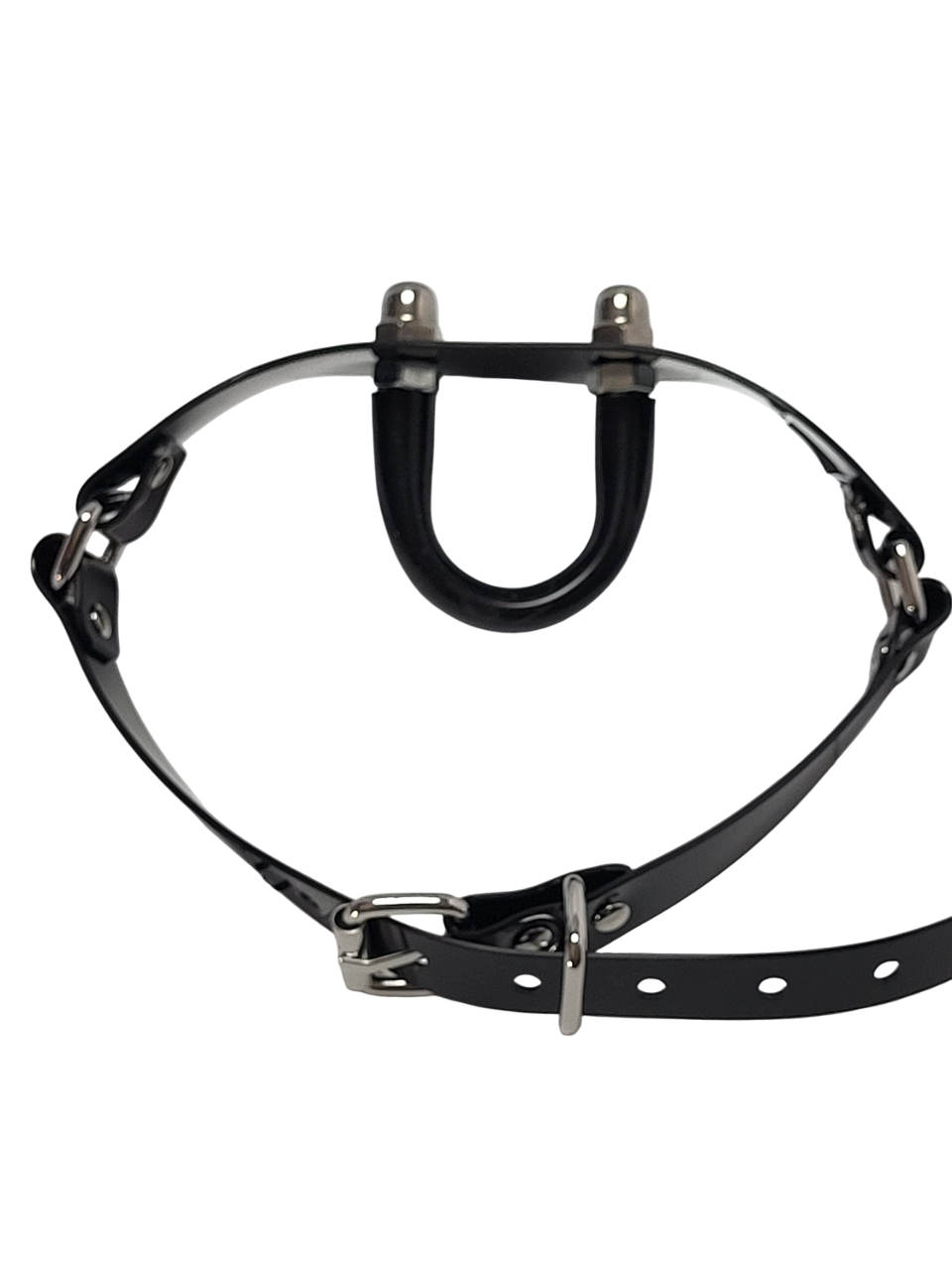 U Shape Panel Gag in black PVC