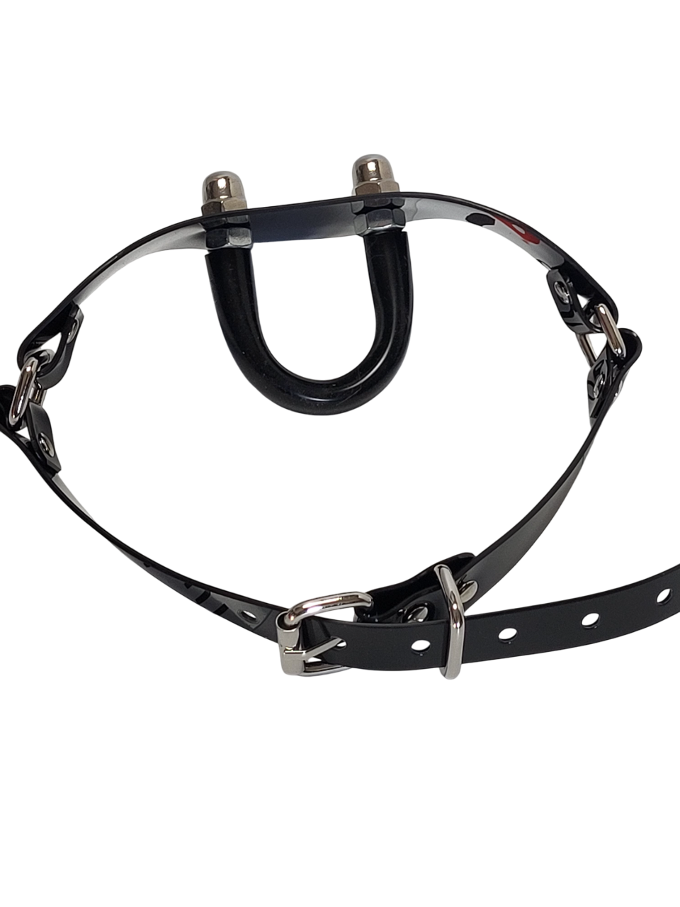 U Shape Panel Gag in black PVC