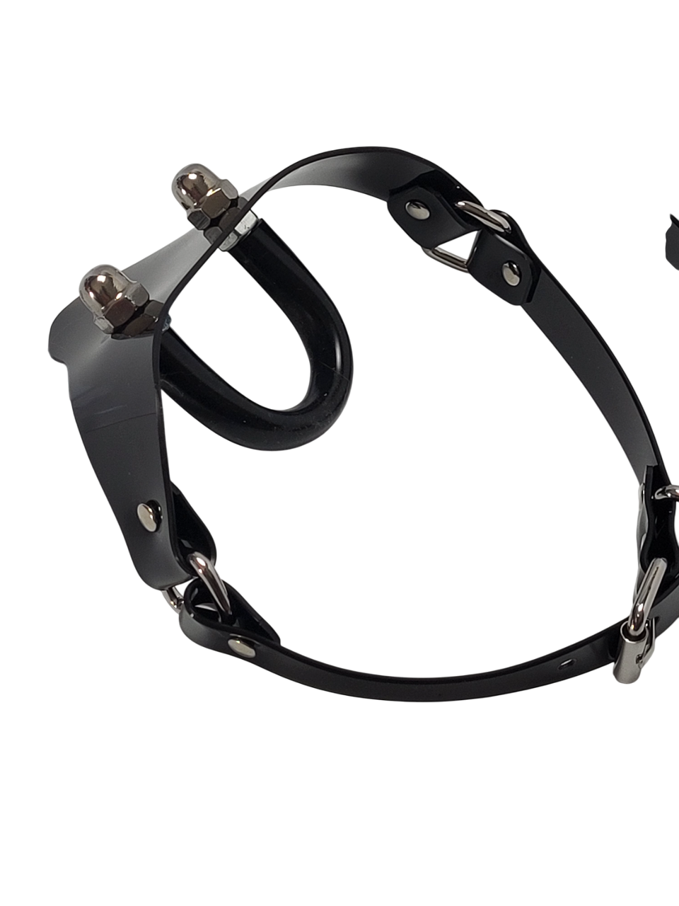 U Shape Panel Gag in black PVC