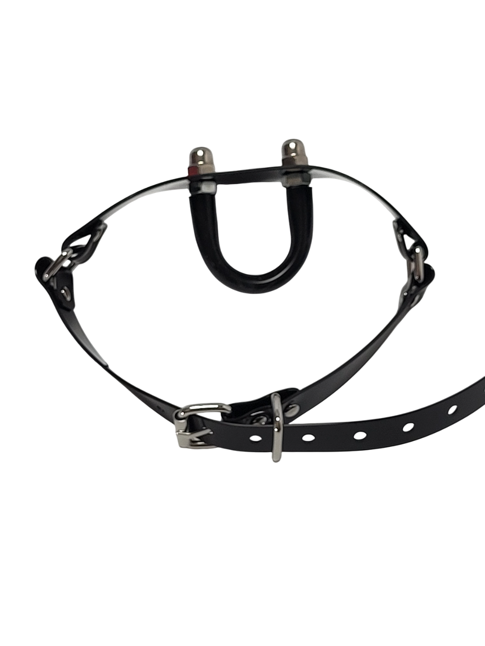 U Shape Panel Gag in black PVC