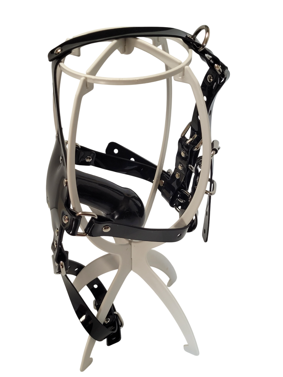 Huge Penis muzzle gag with PVC strap -Lockable -Vegan