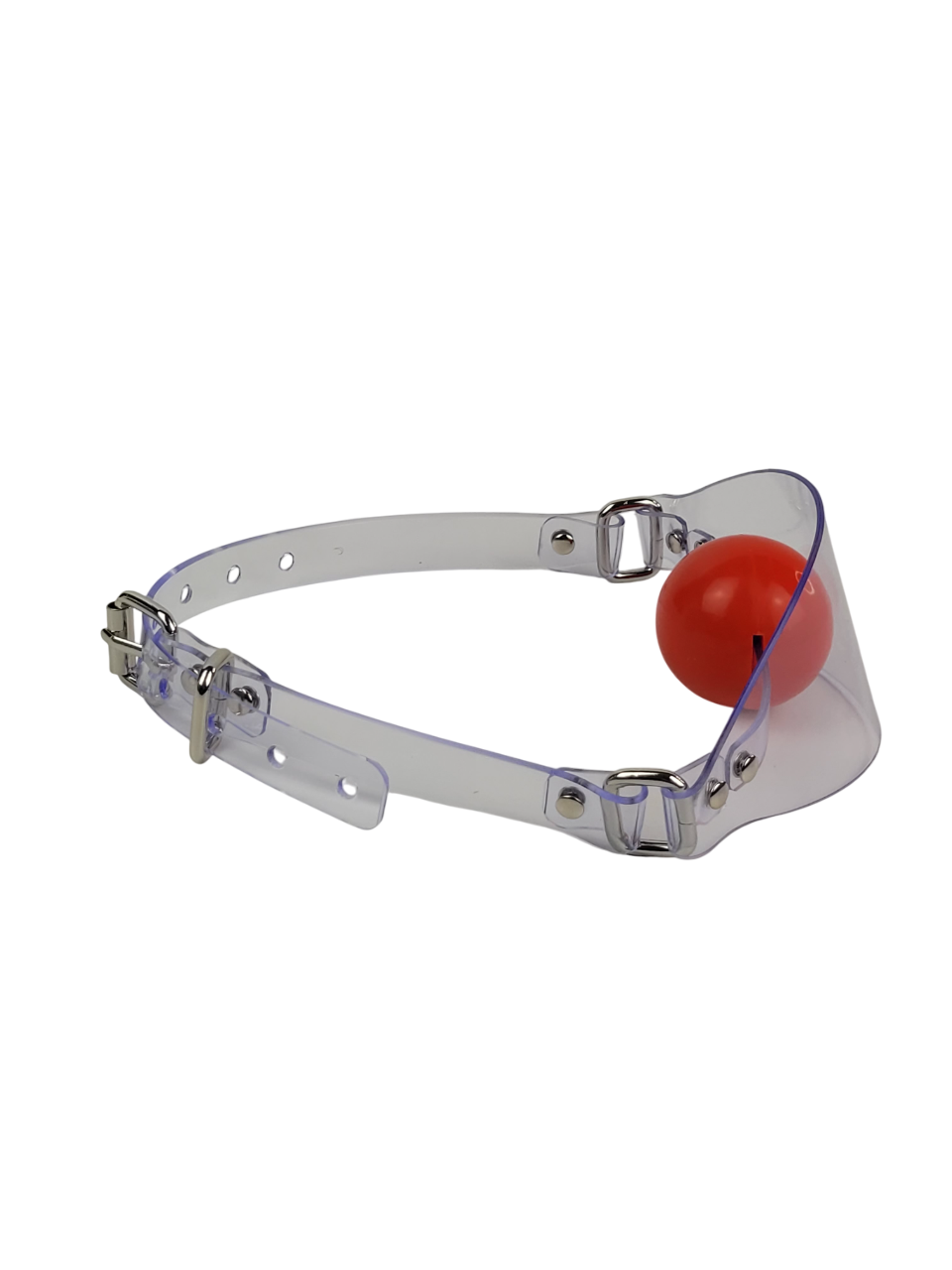 Ball Gag Panel Gag Type 2 in Clear PVC