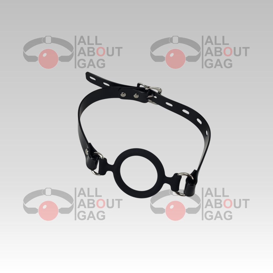 Ring gag with black PVC Strap -Lockable – Display Model (Photo Sample) – Used