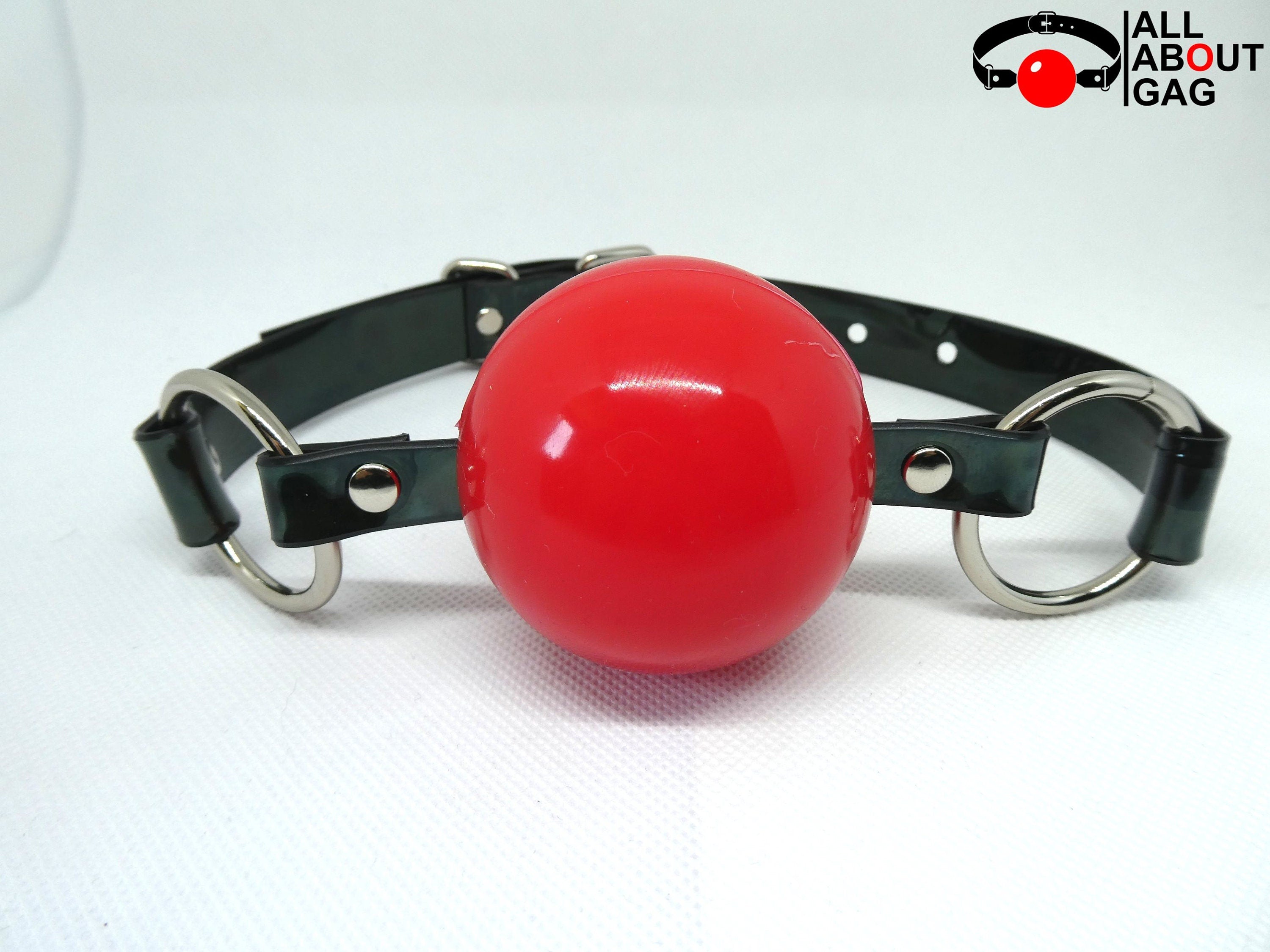 HUGE 56 Or 52 Mm Red Silicon Ball Gag With PVC Strap Lockable Vega huge-56-or-52-mm-red-silicon-ball-gag-with-pvc-strap-lockable-vega
