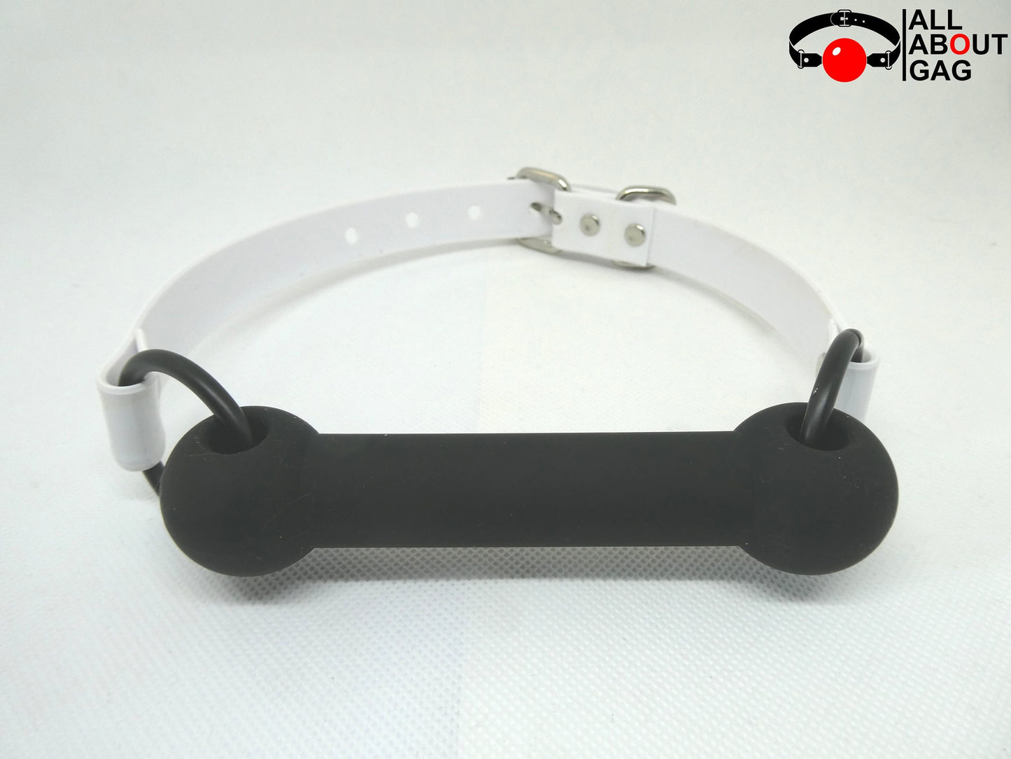 Bite gag with PVC strap -Lockable - Vegan