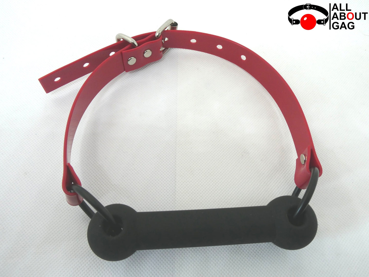 Bite gag with PVC strap -Lockable - Vegan