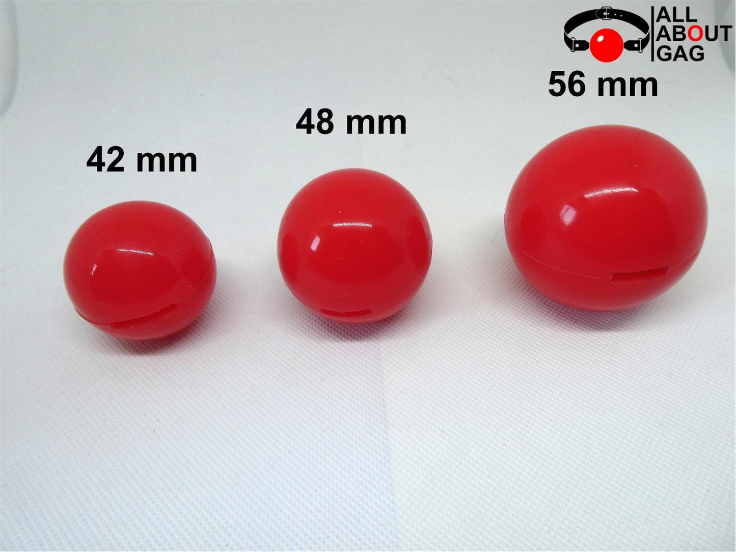 Huge (56 or 52 mm) Pink silicon ball gag with PVC strap -Lockable -Vegan