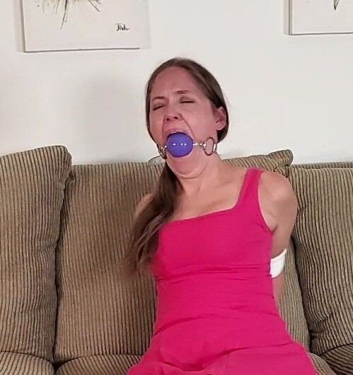 HUGE (56 or 52 mm) Red silicon ball gag with PVC strap -Lockable -Vegan