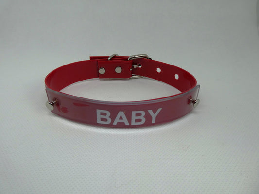 Red thin neck collar