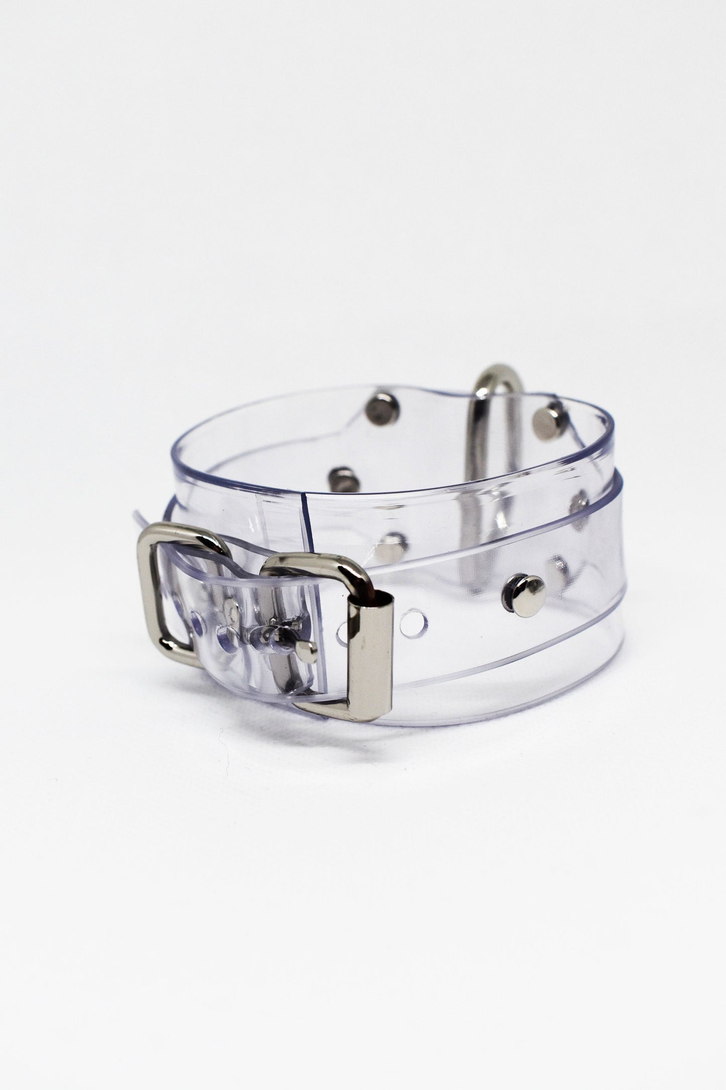 Clear PVC bondage cuff set x4 hand and feet HEAVY DUTY