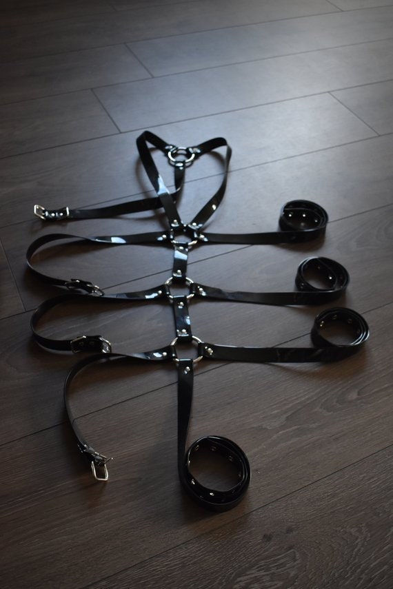 Black PVC Bodyharness