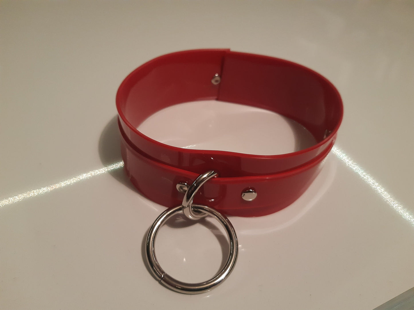 Red PVC neck collar