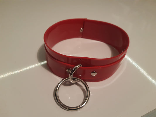 Red PVC neck collar