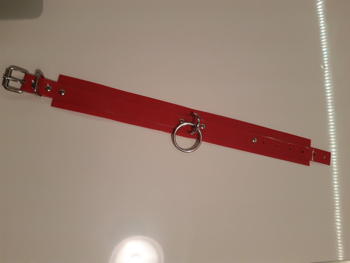 Red PVC neck collar