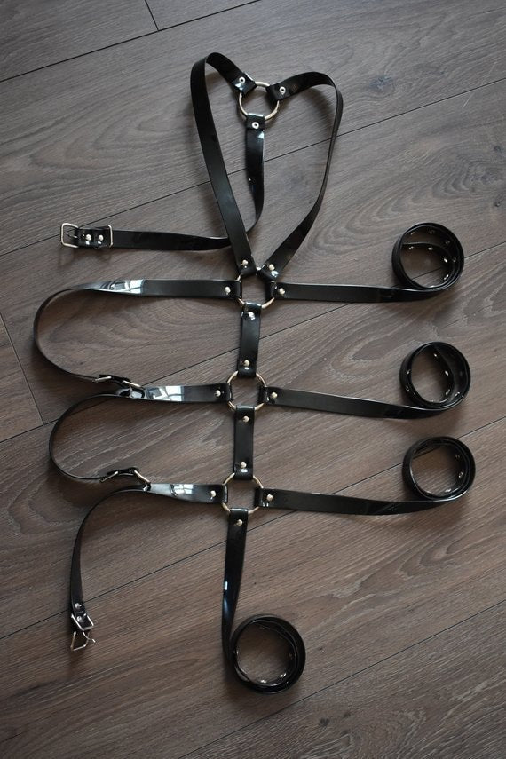 Black PVC Bodyharness