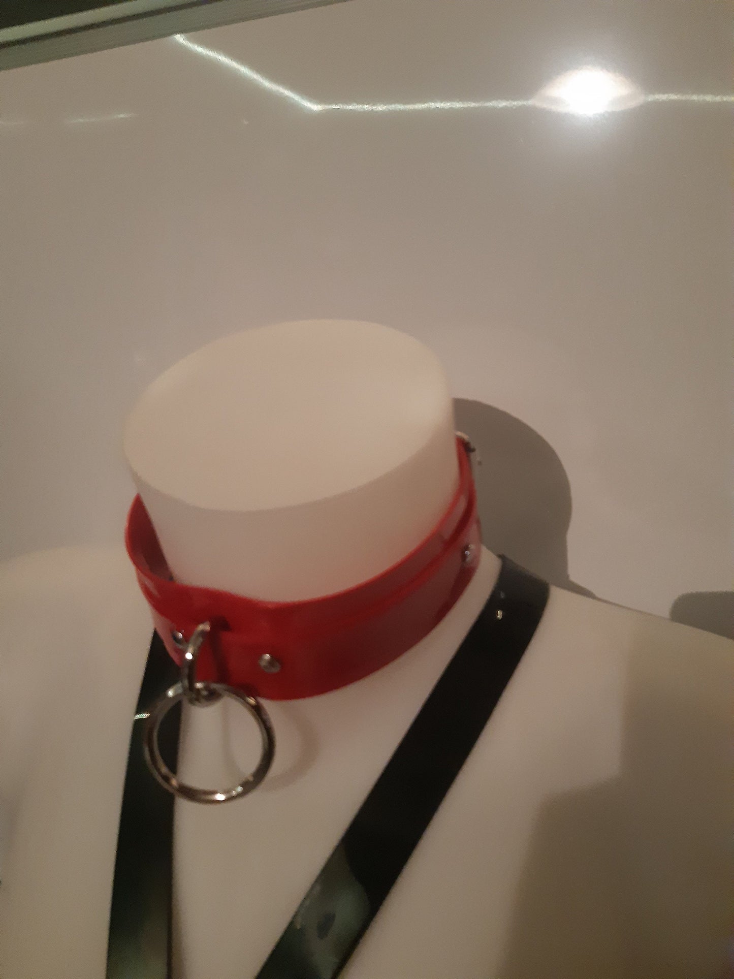 Red PVC neck collar