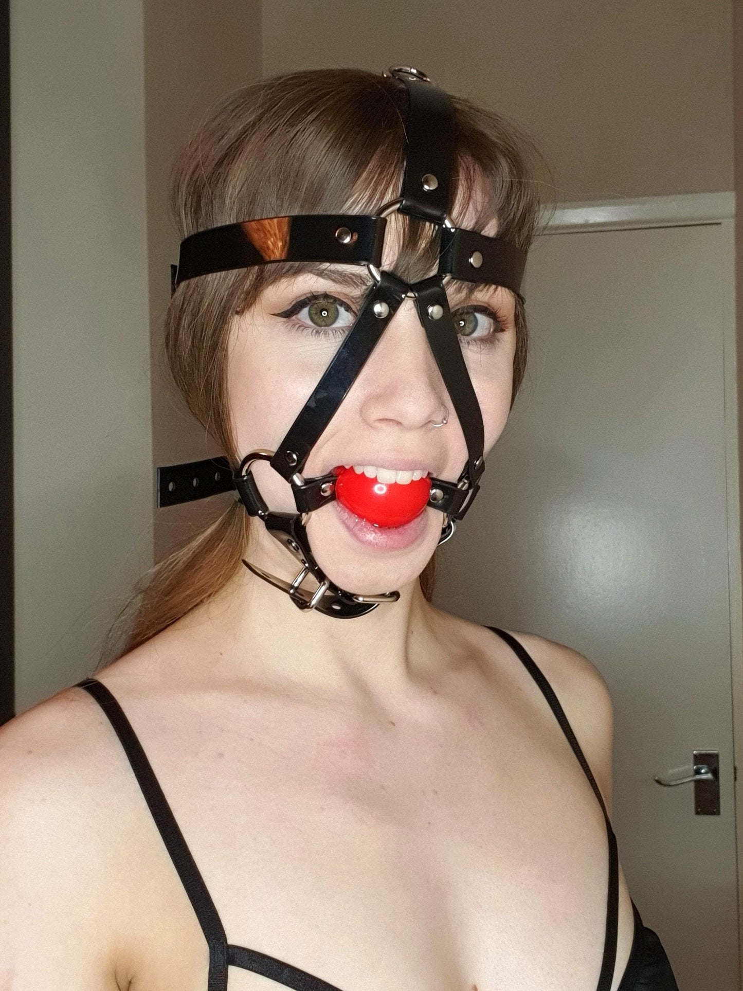 Additional ball for the 13 in 1 Harness ballgag in black PVC Vegan