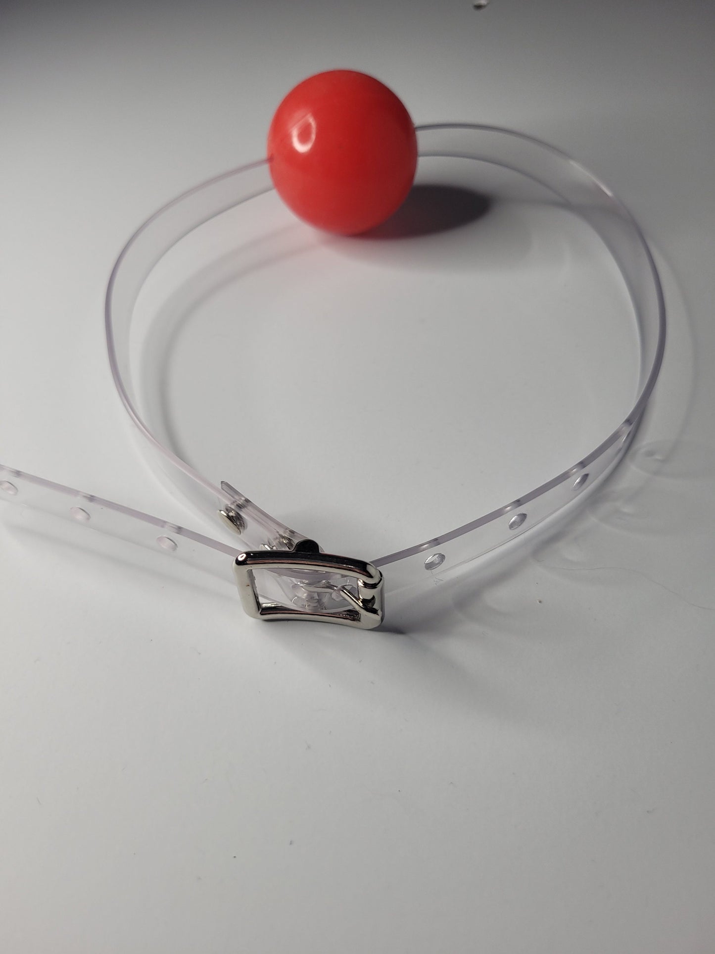 Simple Strap ballgag clear PVC - Vegan