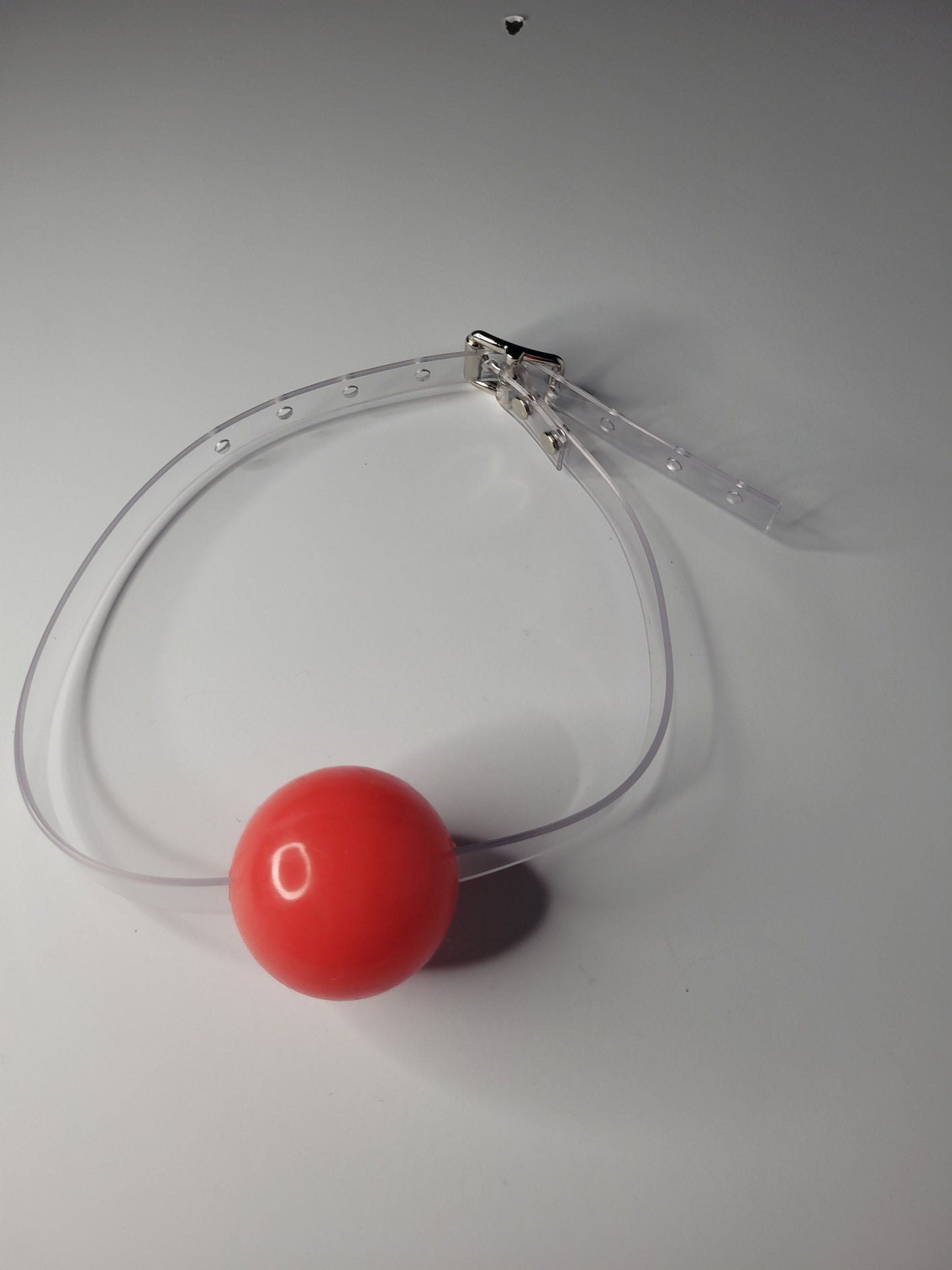 Simple Strap ballgag clear PVC - Vegan
