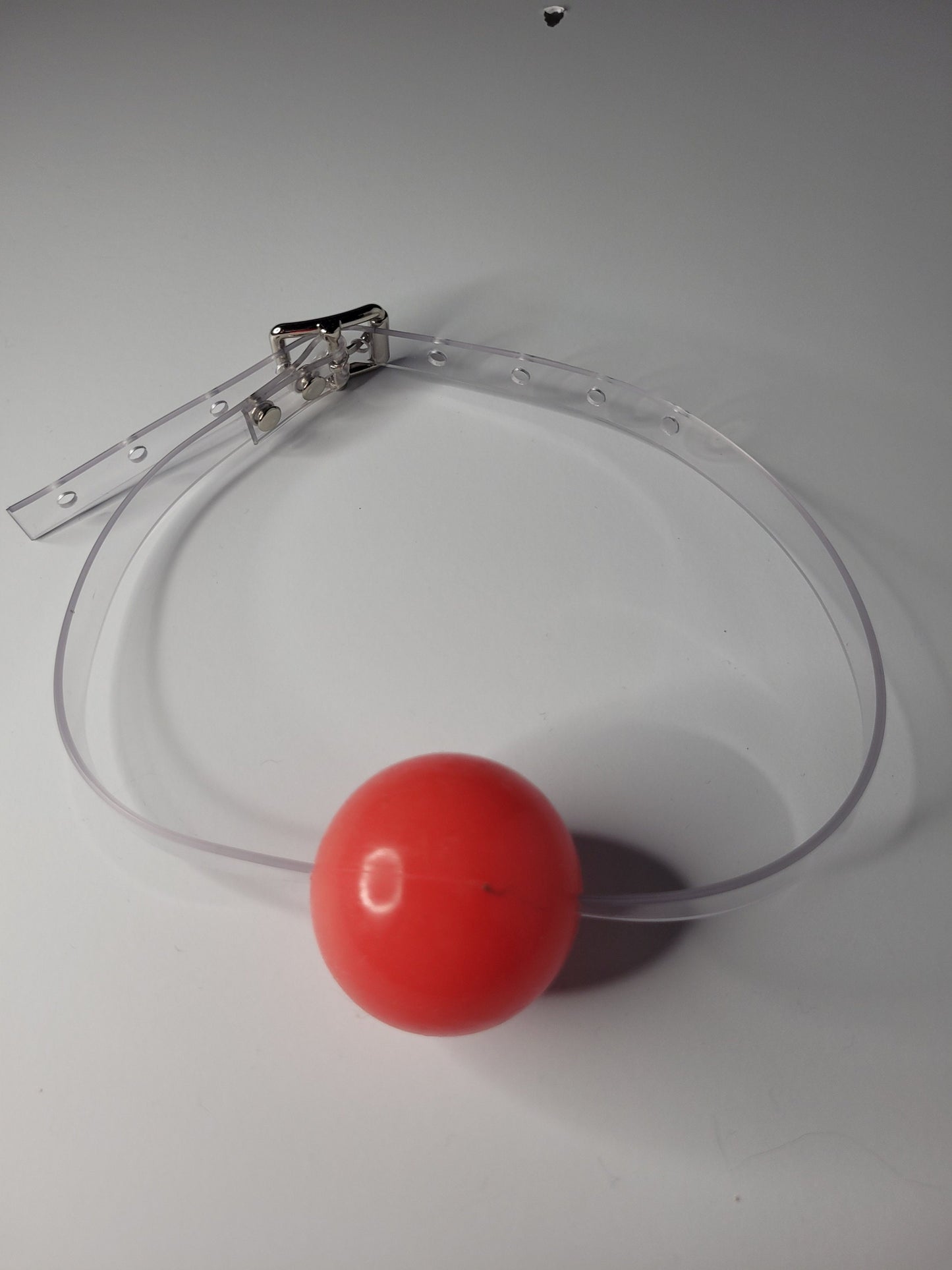 Simple Strap ballgag clear PVC - Vegan