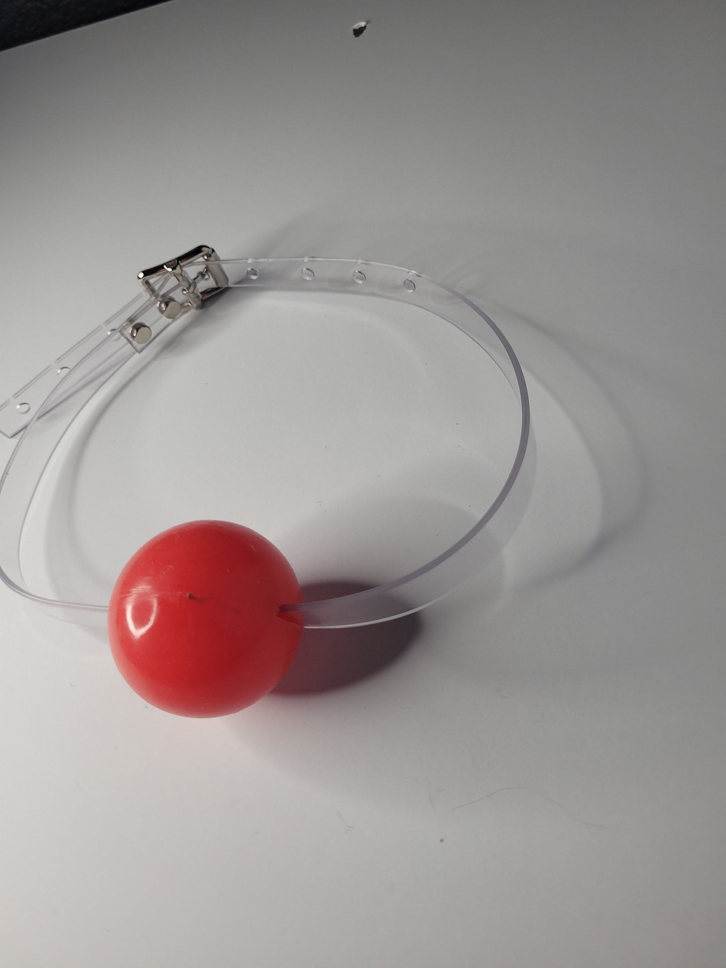 Simple Strap ballgag clear PVC - Vegan