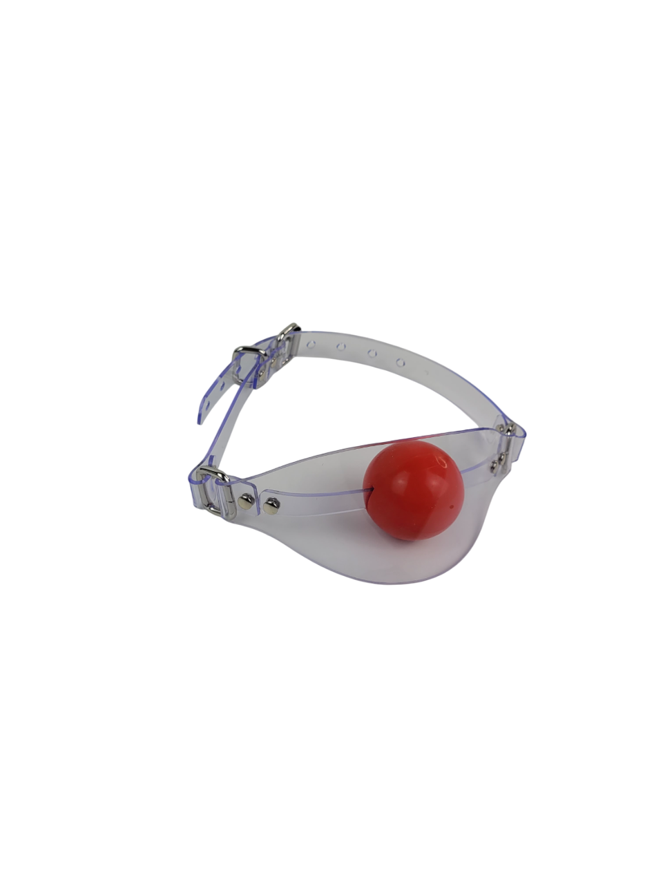 Ball Gag Panel Gag Type 2 in Clear PVC