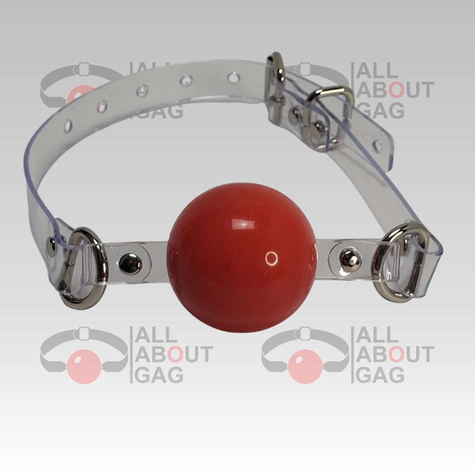 Red ballgag with clear strap inspired by Arianna Grande in Zoolander 2