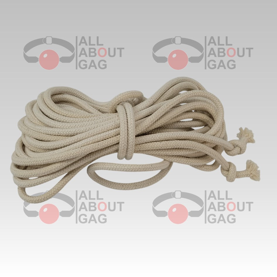 White braided cotton bondage rope