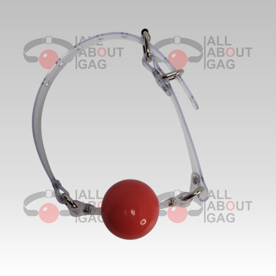 Red ballgag with clear strap inspired by Arianna Grande in Zoolander 2