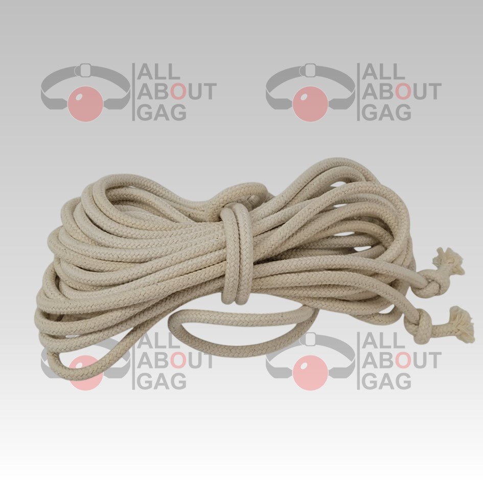 White braided cotton bondage rope