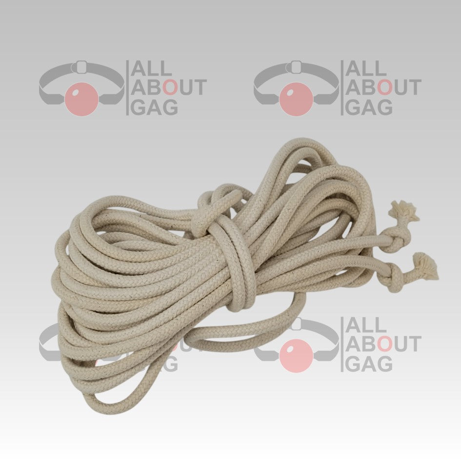 White braided cotton bondage rope