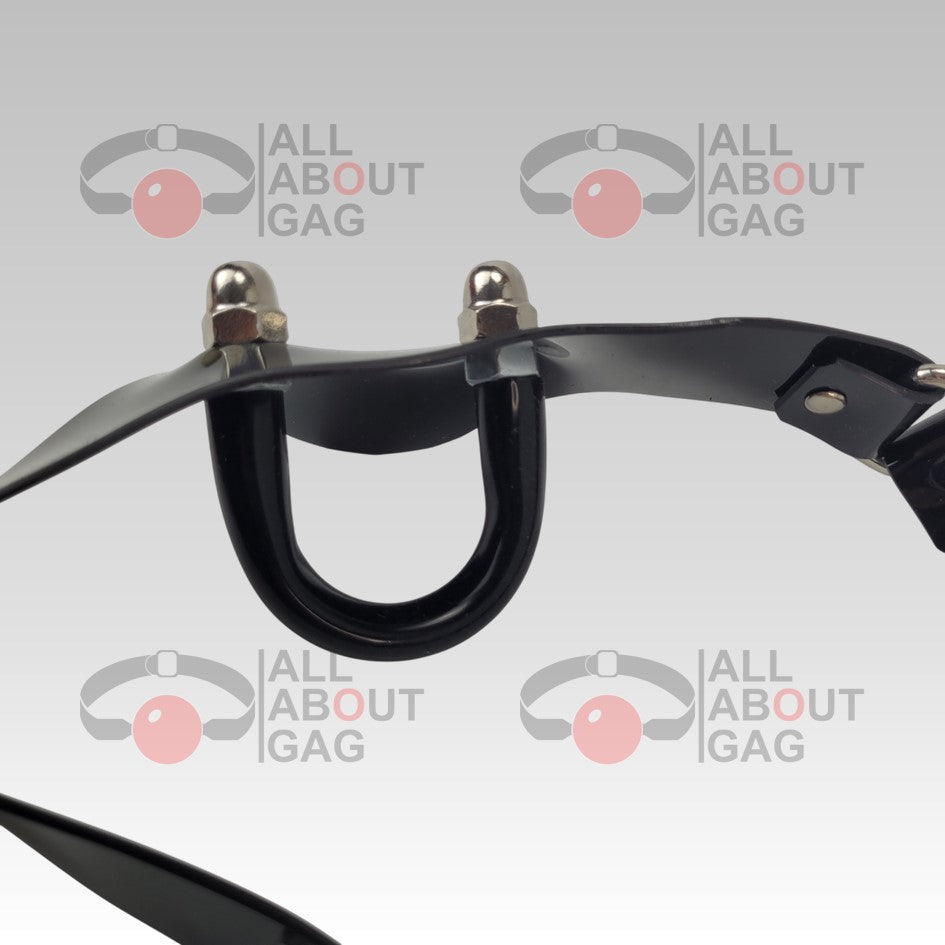 U Shape Panel Gag in black PVC – Display Model (Photo Sample) – Used