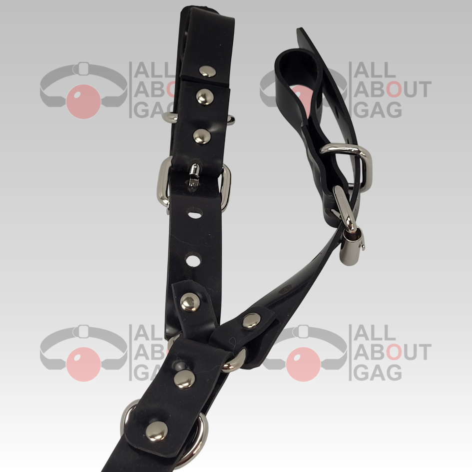 FULL Silicone Black muzzle ballgag