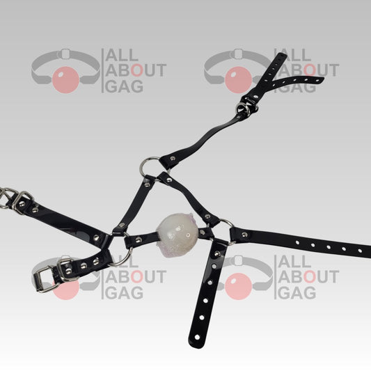 Harness ballgag type 1 in black PVC strap – Unclamed order