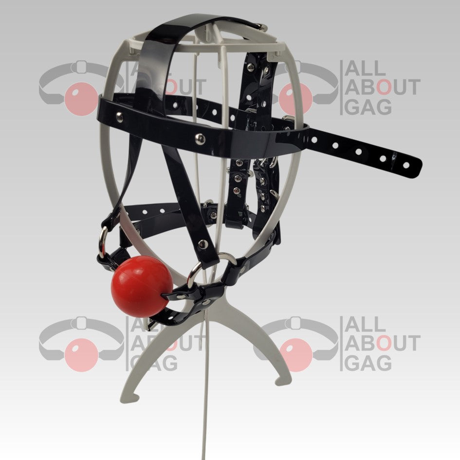 13 in 1 Harness ballgag in black PVC strap Y Strap version