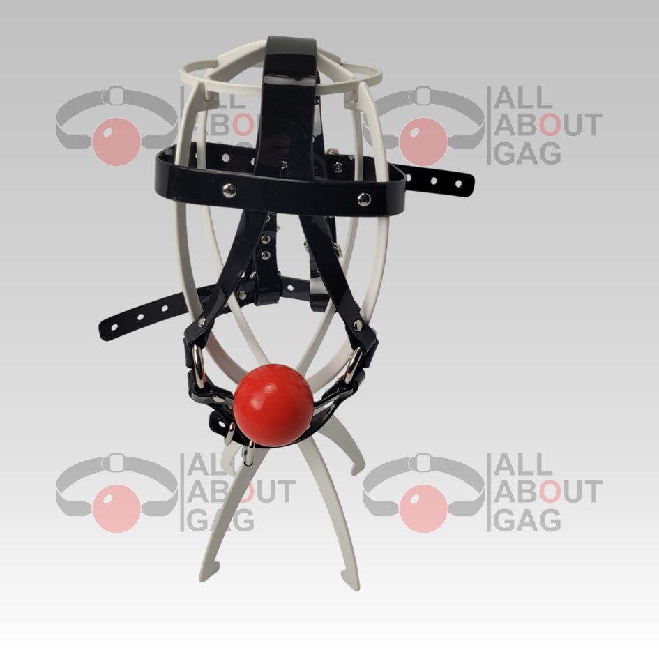 13 in 1 Harness ballgag in black PVC strap Y Strap version