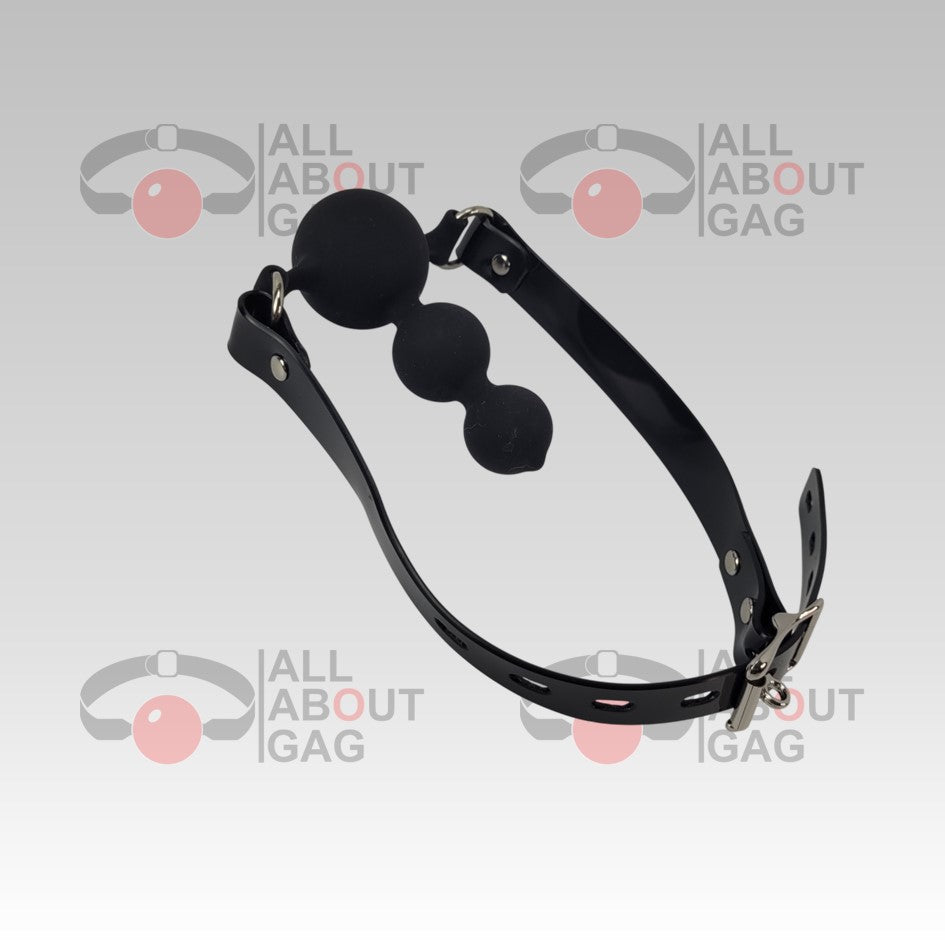 Dildo ballgag Silicon PVC Black strap Lockable – Display Model (Photo Sample) – Used
