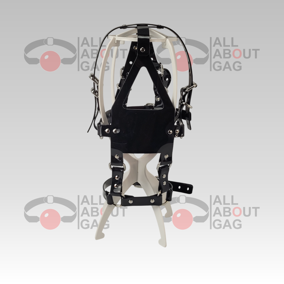 Black muzzle ballgag with PVC strap Type 2