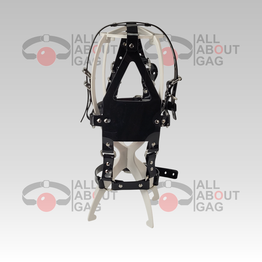 Black muzzle ballgag with PVC strap Type 2