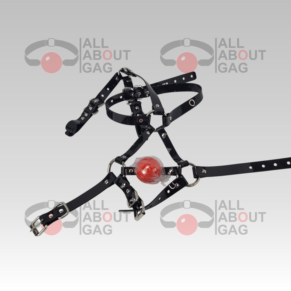 13 in 1 Harness ballgag in black PVC strap – Unclamed order